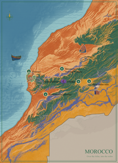Morocco route map