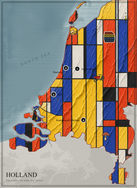 Holland route map