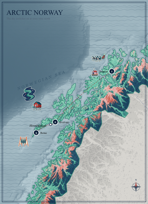 Arctic Norway route map